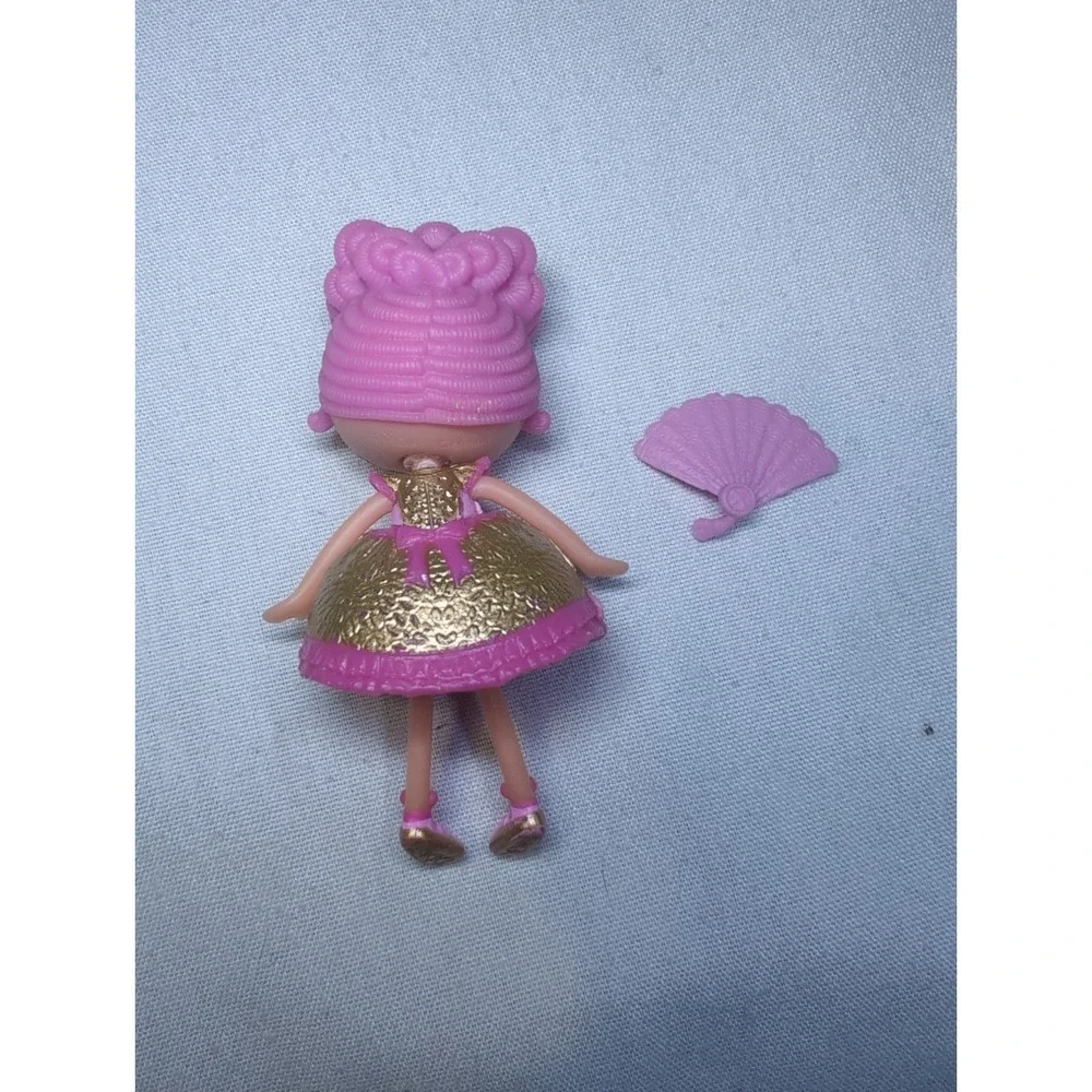 MINI Lalaloopsy Goldie Luxe Pink & Gold Princess Doll Mga Rare 3